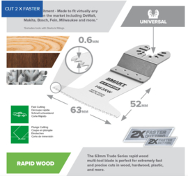Smart Blades H2RWK UN TRA 2st Blad assorti snelsnij hout