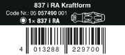 Wera 837 i RA Kraftform-handhouder met ratelfunctie 05057490001