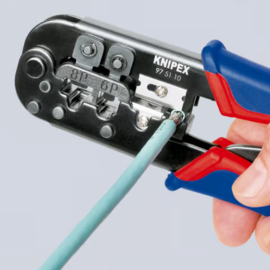 Knipex 97 51 10 Krimptang voor Western-stekkers