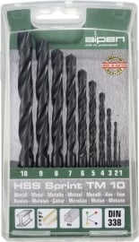 Alpen  Cassette Metaalboor HSS Sprint 10-delig 0000801092100