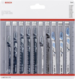 Bosch 2607011170 Decoupeerzaagblad-set Wood and Metal, 10-delig