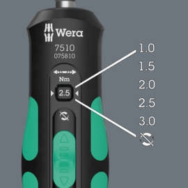 Wera 7510 Kraftform Safe-Torque Speed draaimomentschroevendraaier, 1-3 Nm 05075810001