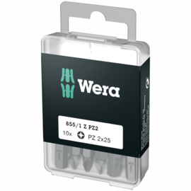 Wera 855/1 Z DIY Bits Pozidriv, PZ 2 x 25 mm, 10-delig  05072404001