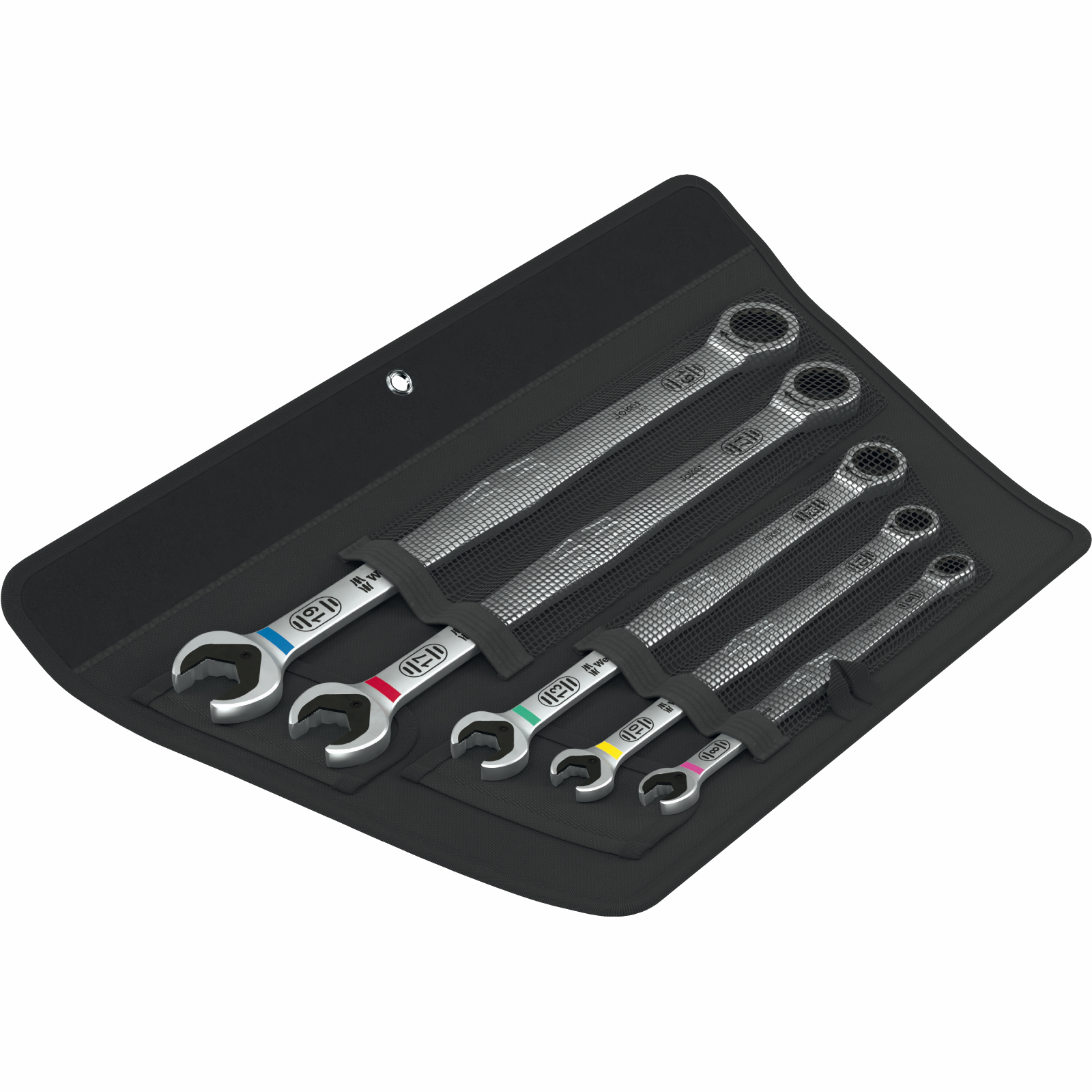 Wera 6007 Joker 5 set 1 Steek-ringratelsleutelset, 5‑delig 05020380001