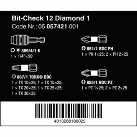 Wera Bit-Check 12 Diamond 1  05057421001