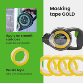QuiP GOLD Precision Masking tape voor gladde oppervlakken 25mm