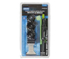 Smart Blades ST3MP StarLock Zaagbladenset Bi-Metaal + gratis diepmarkeringspotlood 4-delig