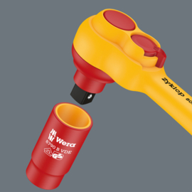 Wera 9726 Schuimrubberen inzetstuk met 8007 B Zyklop VDE ratelset 1, 3/8", 28-delig 05150116001