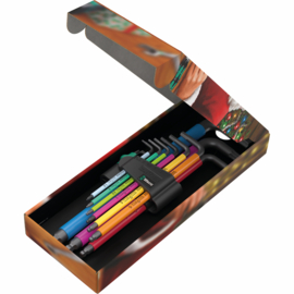 Wera 950/9 Hex-Plus Multicolour 1  inbussleutelset Kerst editie