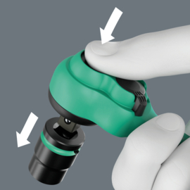 Wera 8010 A Zyklop Comfort ratel, voorzien van omschakelpal en 1/4"  05005600001