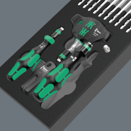 Wera 9752 Schuimrubberen inzetstuk met Kraftform Kompakt ratelset 1, 24‑delig 05150152001