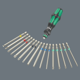 Wera 05059303001 Kraftform Kompakt 60 Tool Finder, 17‑delig