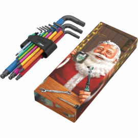 Wera 950/9 Hex-Plus Multicolour 1  inbussleutelset Kerst editie