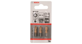 Bosch 2607001595 Pozidrive Bit 25 mm Max Grip - PZ3 (3st)