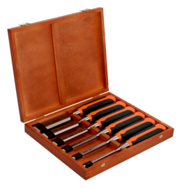 Bahco Steekbeitelsets voor hout met rubber handgreep - 6-delig  424P-S6-EUR