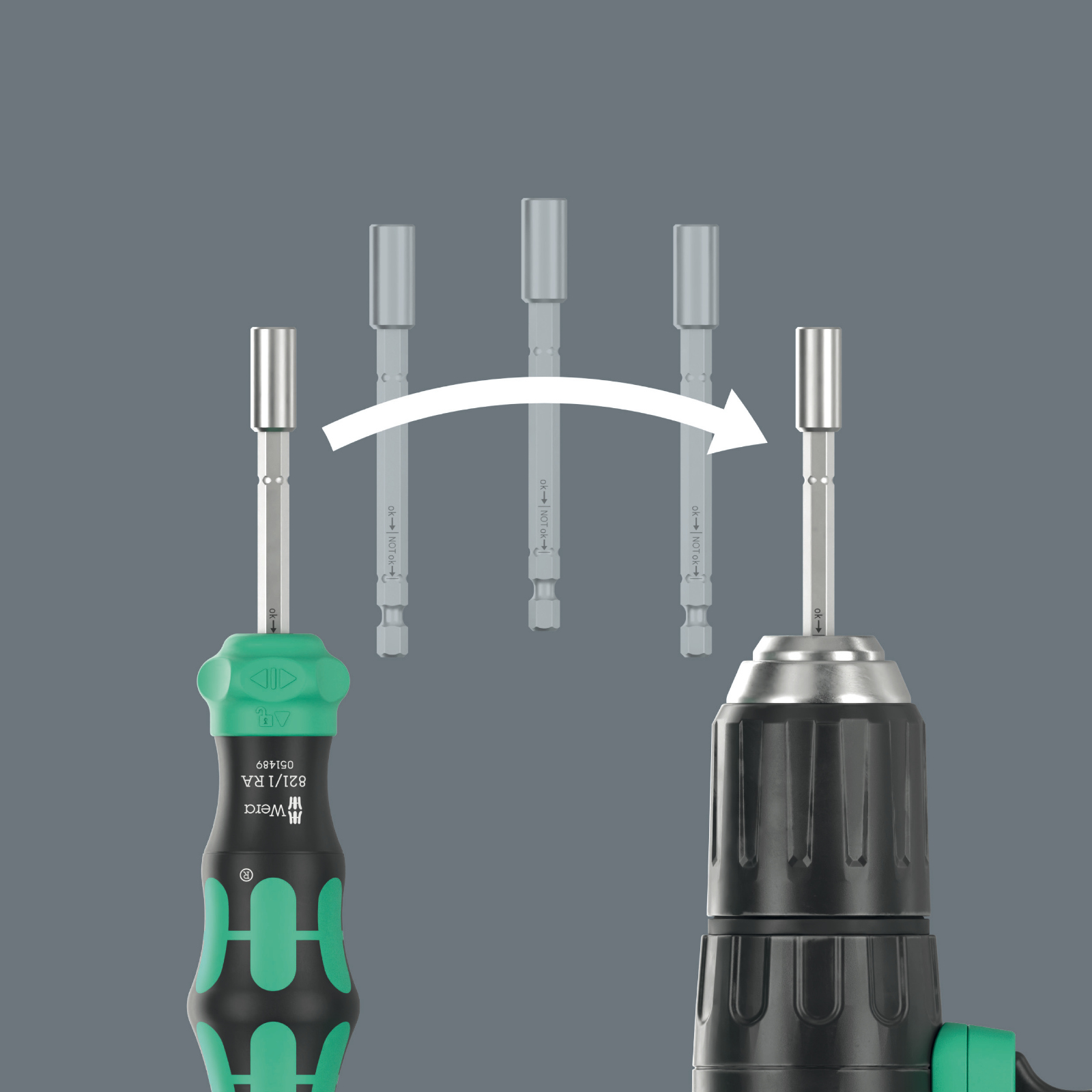 Wera Kraftform Kompakt 28 RA met etui, 6‑delig 05051520001