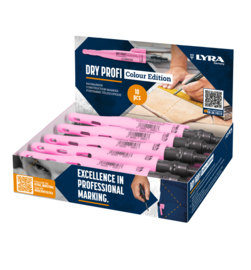 Lyra Dry Profi markeerpotlood bouwpotlood roze 4494202