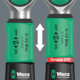 Wera Safe-Torque A 2 draaimomentsleutel met 1/4" zeskantaandrijving, 2-12 Nm 05075801001