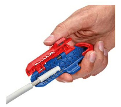 Knipex 16 95 03 SB Knipex 16 95 03 SB ErgoStrip® PV Abmantelungswerkzeug Ontmantelingsmes