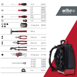 Wiha 45529 Gereedschaprugzak mechanic 43-delig