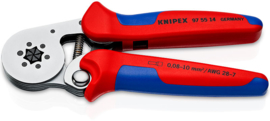 Knipex 97 55 14 Zelfinstellende krimptang voor adereindhulzen