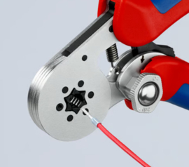 Knipex 97 55 14 Zelfinstellende krimptang voor adereindhulzen