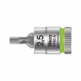 WERA 8740 A Inbus Bitdop 2.5x28.0 mm- 1/4"-aandrijving 05003331001