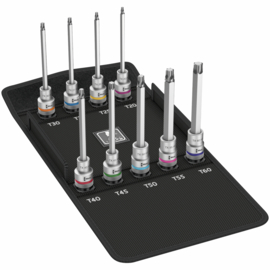 Wera 8767 HMC HF 3 Zyklop Bit-doppen-set TORX  met vasthoudfunctie, 9‑delig