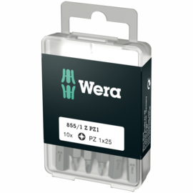 Wera 855/1 Z DIY Bits Pozidriv, PZ 1 x 25 mm, 10-delig  05072403001