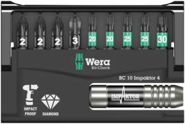 Wera 5057417001 10-delige Bit-Check Impaktor Bitset
