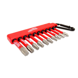 Milwaukee Shockwave bitset 50mm met karabijnhaak 10 delig  4932480941