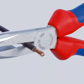 knipex 26 11 200 Platspitse tang met zijsnijder