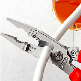 Knipex Elektro installatietang met bevestigingshaak 13 96 200 T