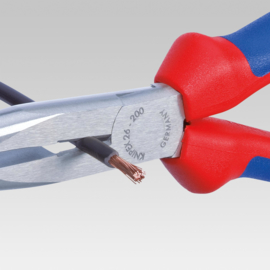 Knipex Platspitse tangen met zijsnijder  26 22 200