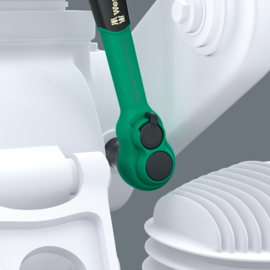 Wera 9724 Schuimrubberen inzetstuk met 8010 B Zyklop Comfort ratelset 1, 3/8", 16‑delig  05150114001