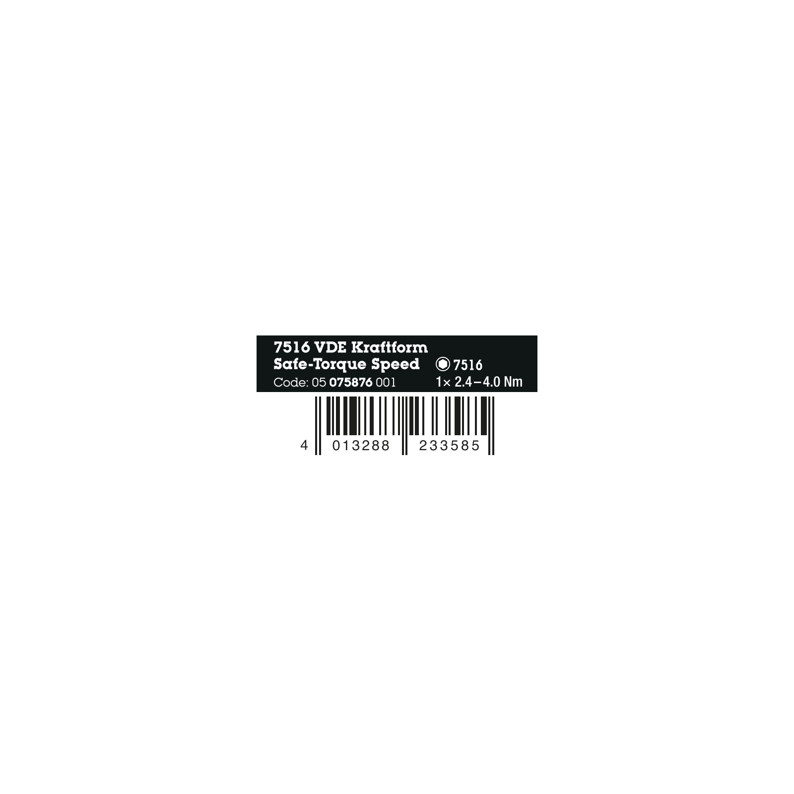Wera 7516 VDE Kraftform Safe-Torque Speed draaimomentschroevendraaier, 2,4-4,0 Nm 05075876001