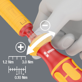 Wera 7400 Kraftform instelbare Momentschroevendraaier  0,3 - 1,2 Nm