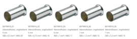 Knipex 97 99 910 ongeïsoleerde adereindhulzen 0,5 / 0,75 / 1 / 1,5 / 2,5 mm²
