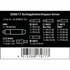 Wera 2090/17 slagschroevendraaier-set 90Nm  05072017001