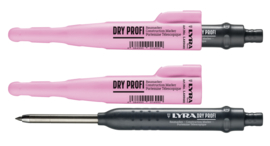 Lyra Dry Profi markeerpotlood bouwpotlood roze 4494202 + Vullingen