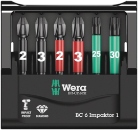 Wera 05057695001 bitassortiment Bit-Check 6 Impaktor 1