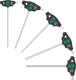 Wera  454/5 HF SHK set 1 schroevendraaierset T-greep Hex-Plus 05136070001