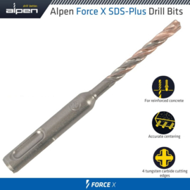 Alpen SDS-Plus Hamerboor "Force X", 4 snijkanten, 110/50 Ø 6.0 mm