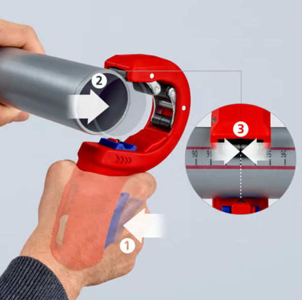 Knipex DPT50 Buizensnijder voor dikwandige kunststof buizen 90 23 02 BK