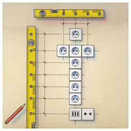 Stabila Electric Waterpas voor electriciens  430mm 16135