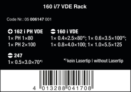 Wera 160 i/7 Schroevendraaierset Kraftform Plus Serie 100  7‑delig - 05006147001