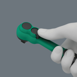 Wera 9724 Schuimrubberen inzetstuk met 8010 B Zyklop Comfort ratelset 1, 3/8", 16‑delig  05150114001