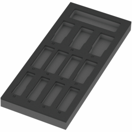 Wera 9825 Schuimrubberen inzetstuk voor Zyklop C, 1/2", Impaktor Deep doppen Set 1, 05137325001