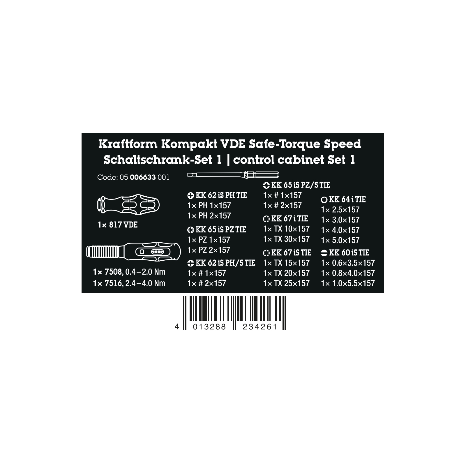 Wera Kraftform Kompakt VDE Safe-Torque Speed schakelkast set 1, 23‑delig