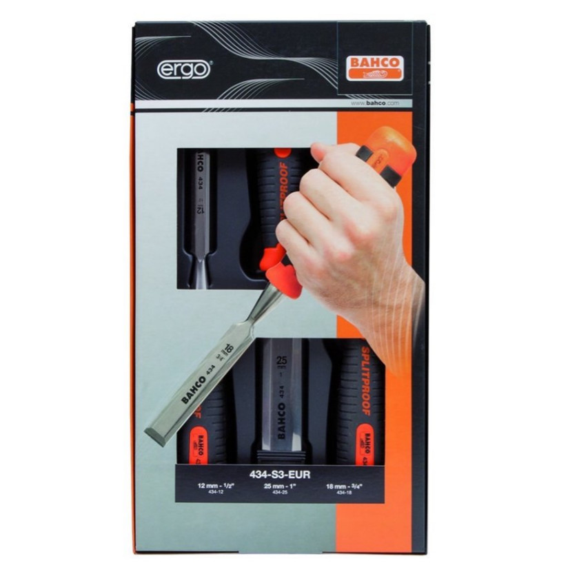 Bahco Steekbeitelset ERGO 434 12-25mm 3-delig - 434-S3-EUR